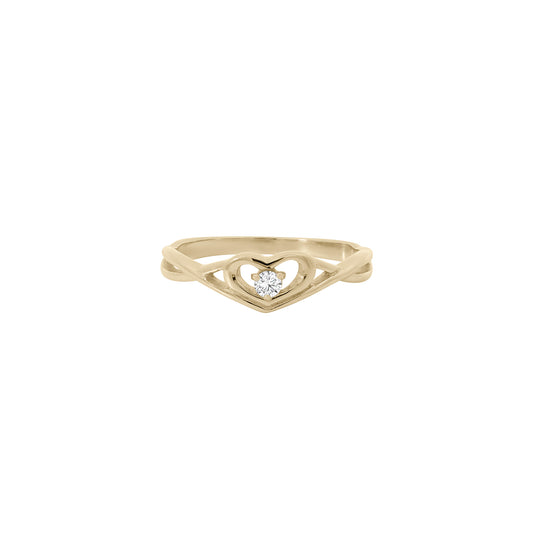 Anillo de promesa corazón