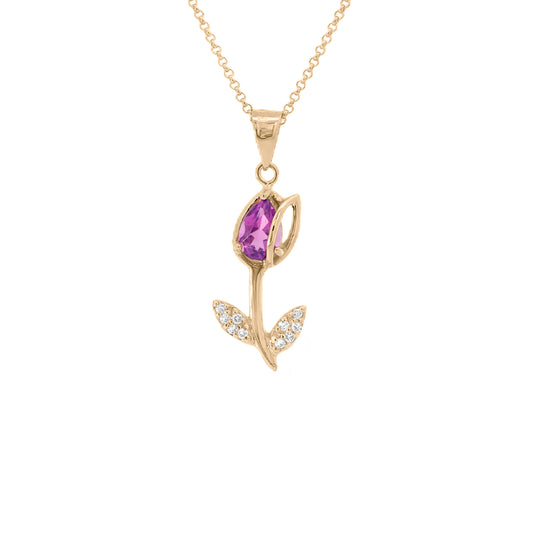 Amethyst Tulip Pendant