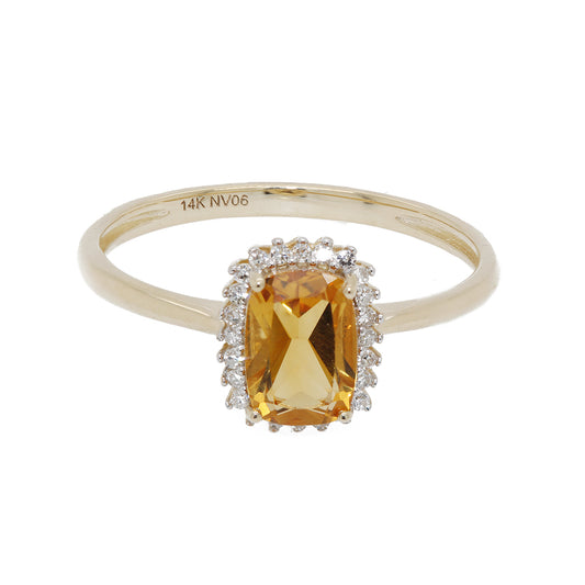 Anillo con citrina