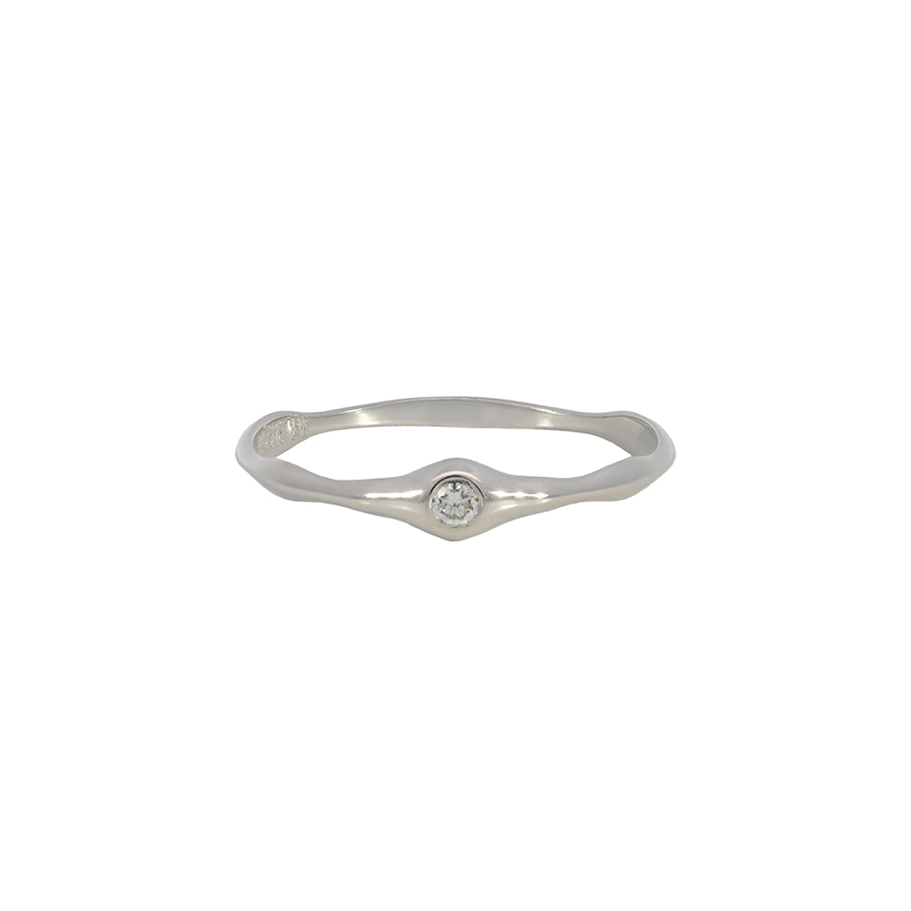 Anillo Promesa con Diamante de 0.03 ct.