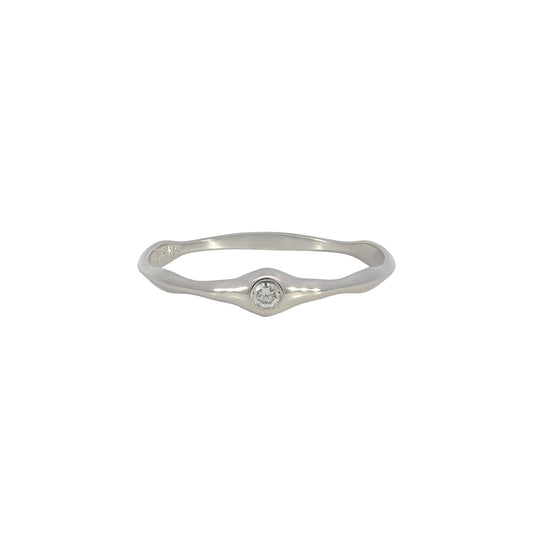 Anillo Promesa con Diamante de 0.03 ct.