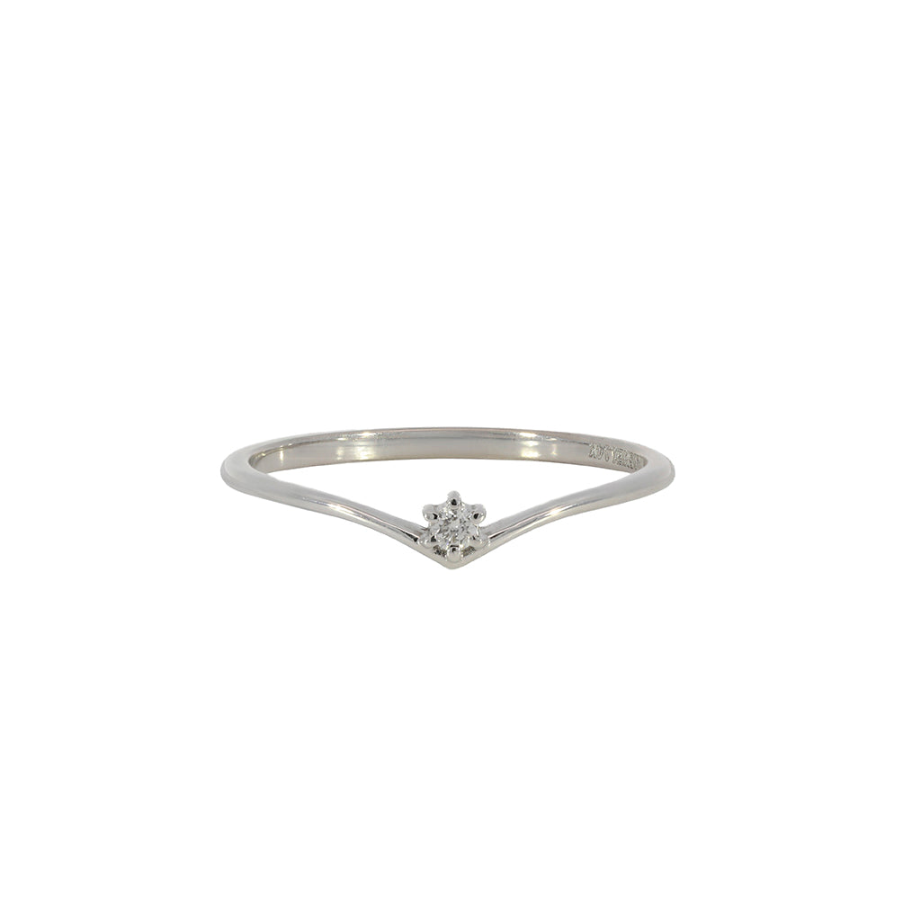 Anillo Promesa con Diamante 0.03 ct.