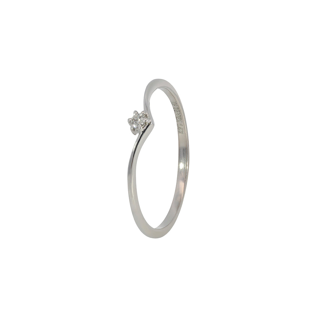 Anillo Promesa con Diamante 0.03 ct.