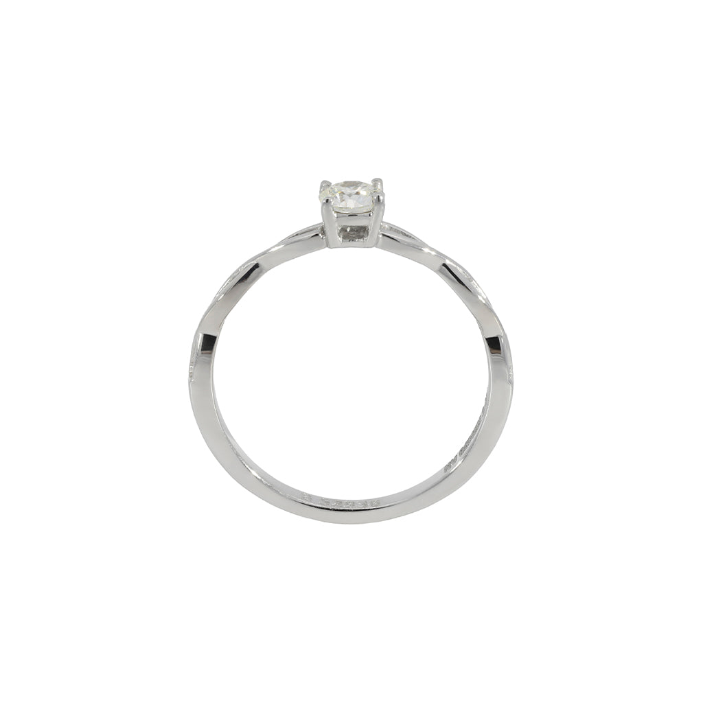 Anillo Solitario de 14k de 0,26 ct.