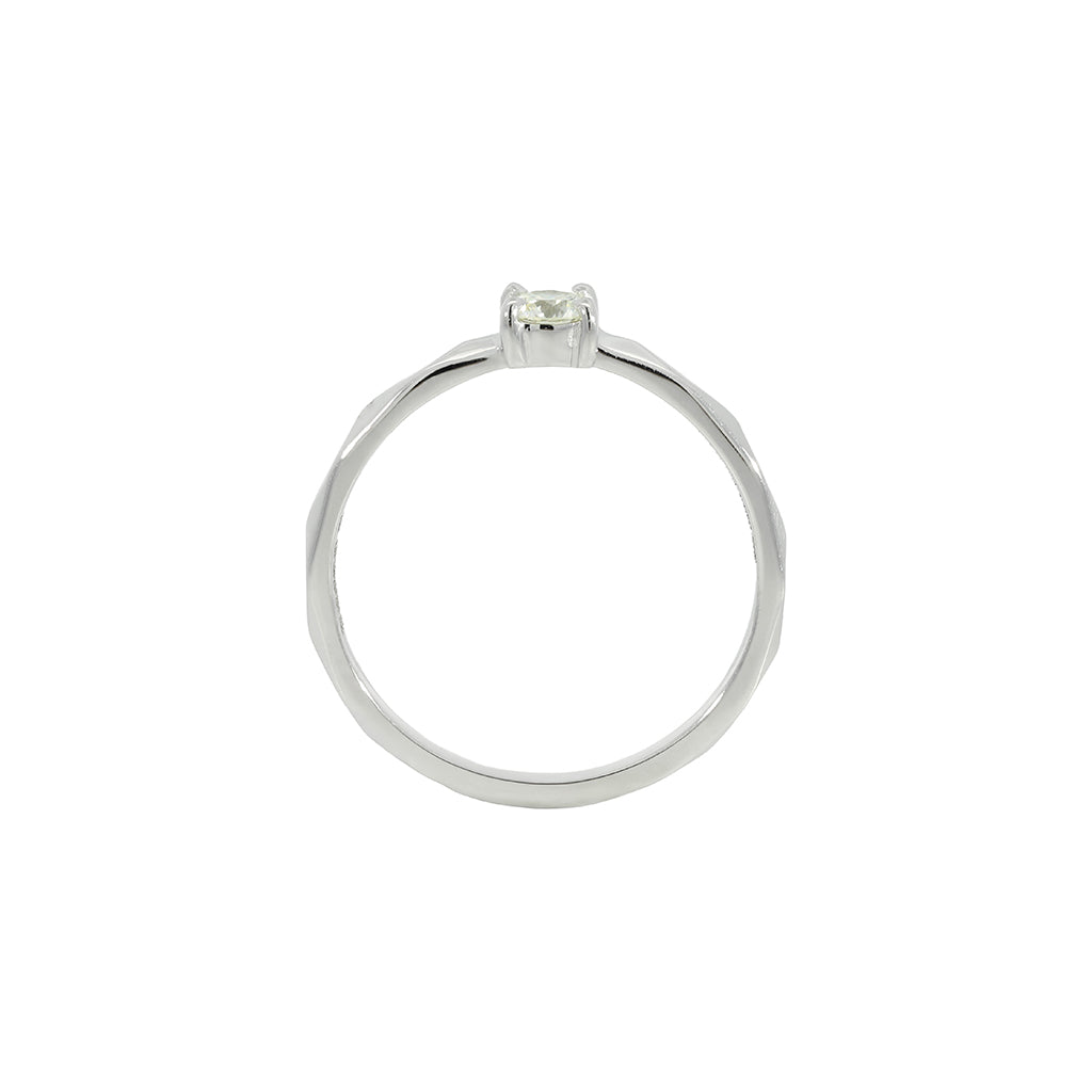 Anillo Solitario de 14k de 0,23 ct.