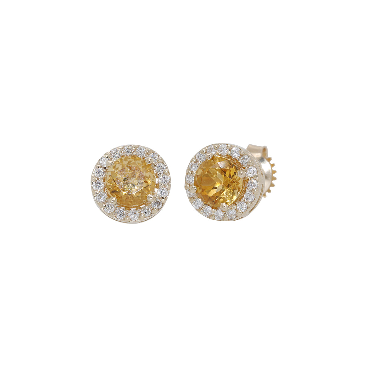 Aretes con citrina