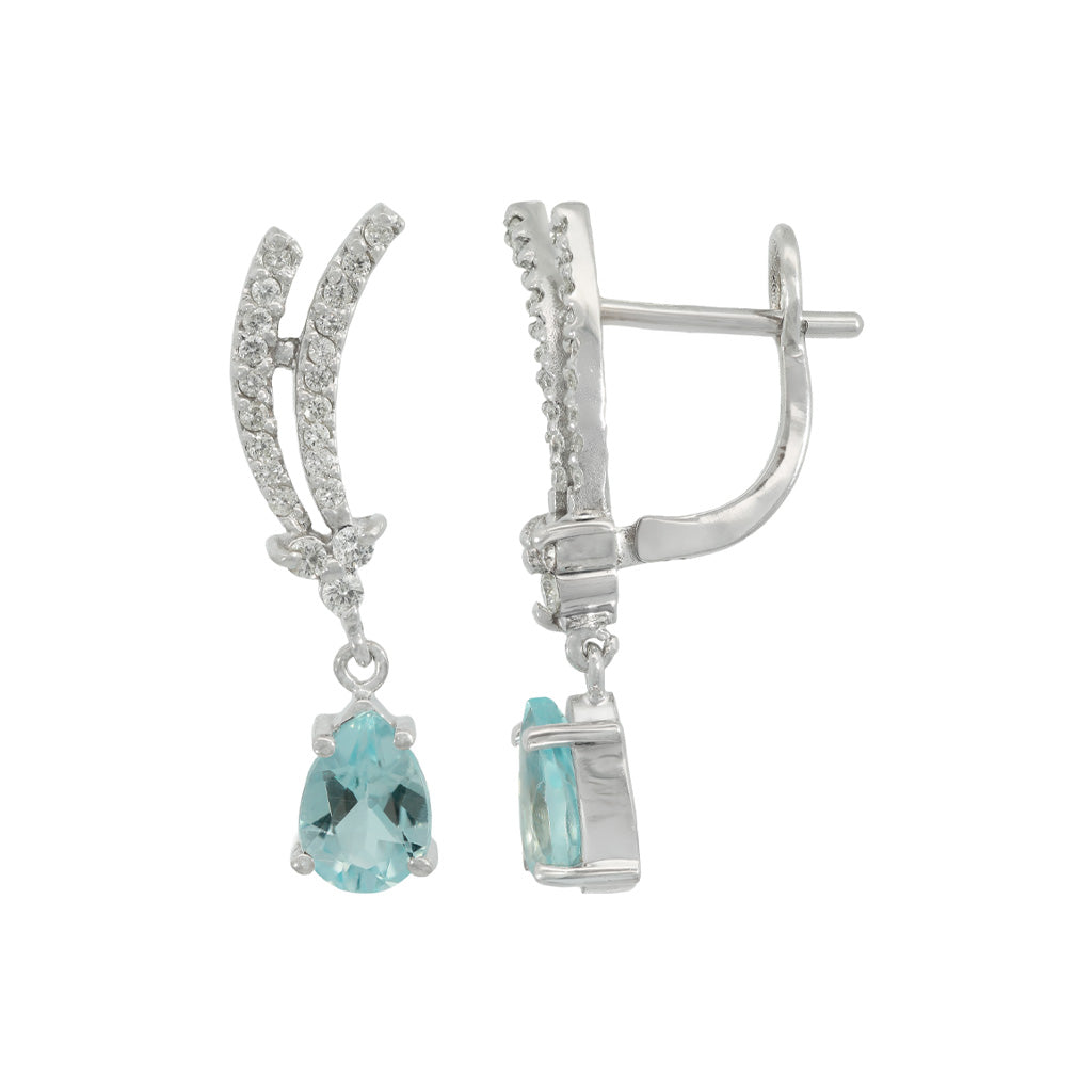 Blue Topaz Elegance Earrings