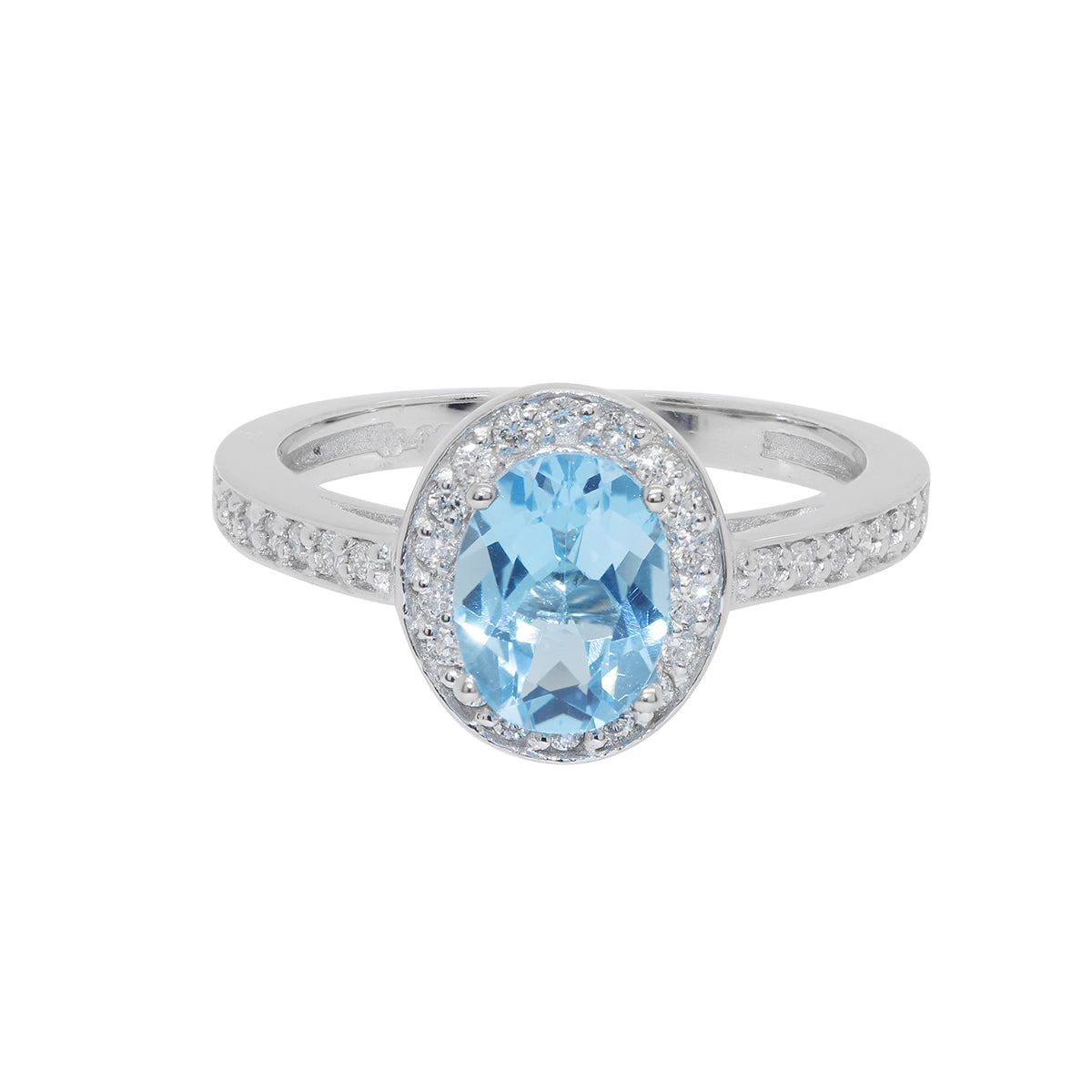 Anillo con topacio