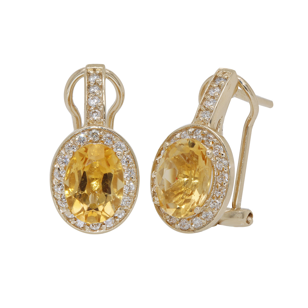 Aretes con citrina
