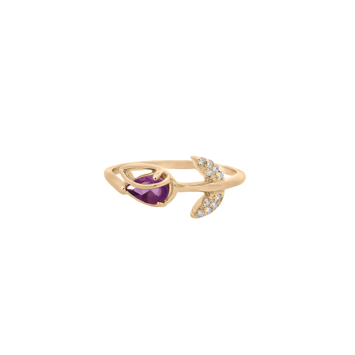 Amethyst Tulip Ring