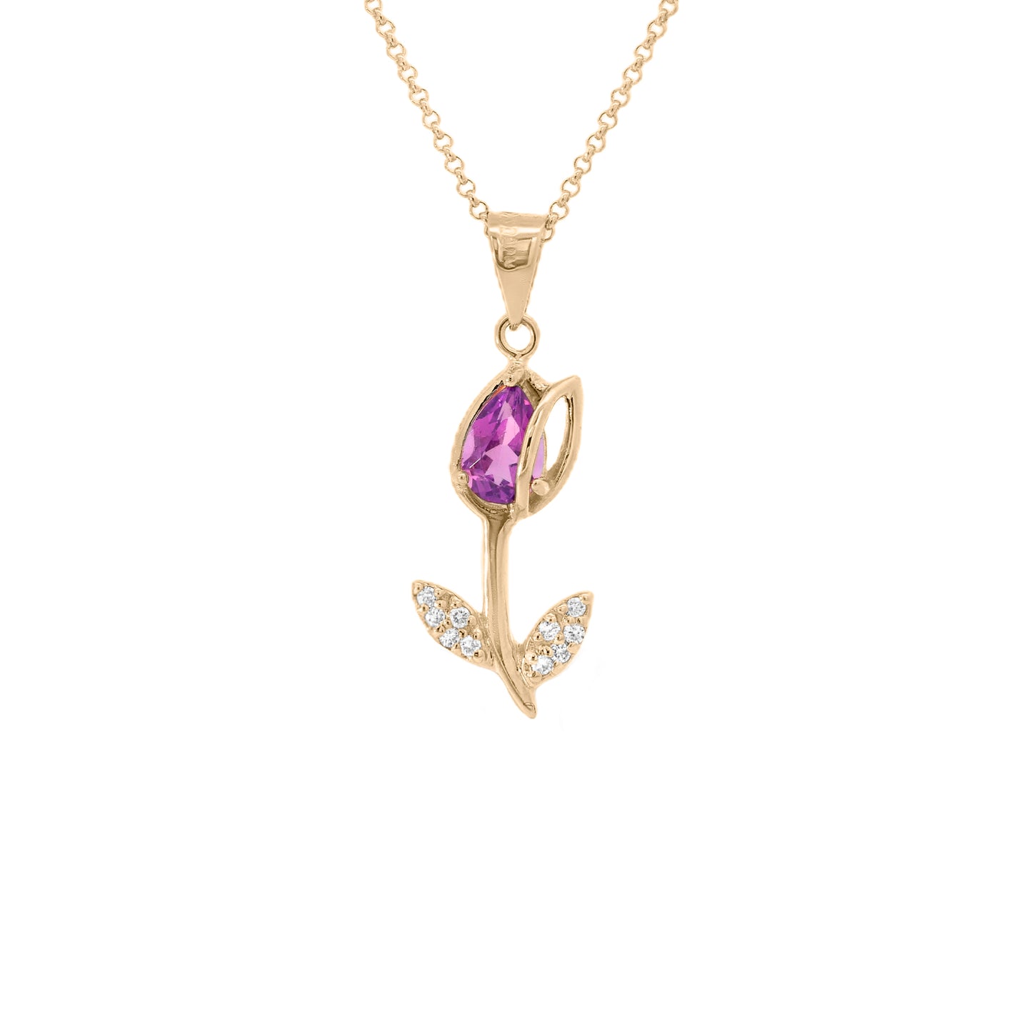 Amethyst Tulip Pendant