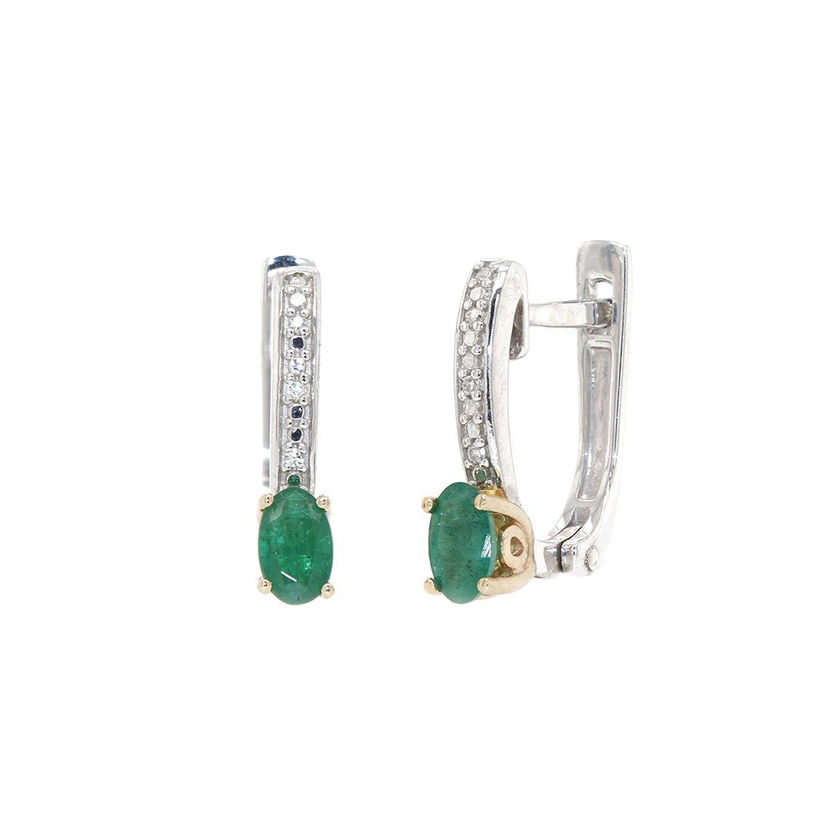 Aretes con esmeralda