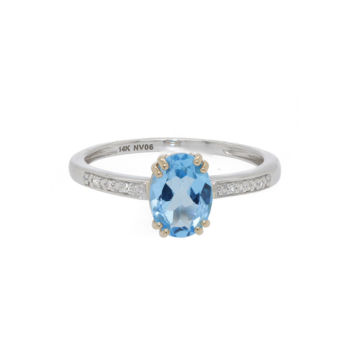 Anillo con topacio