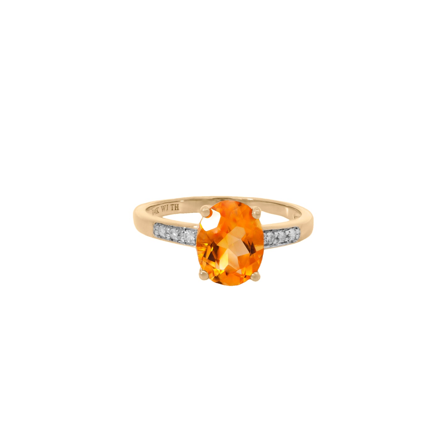 Anillo Citrine Flame