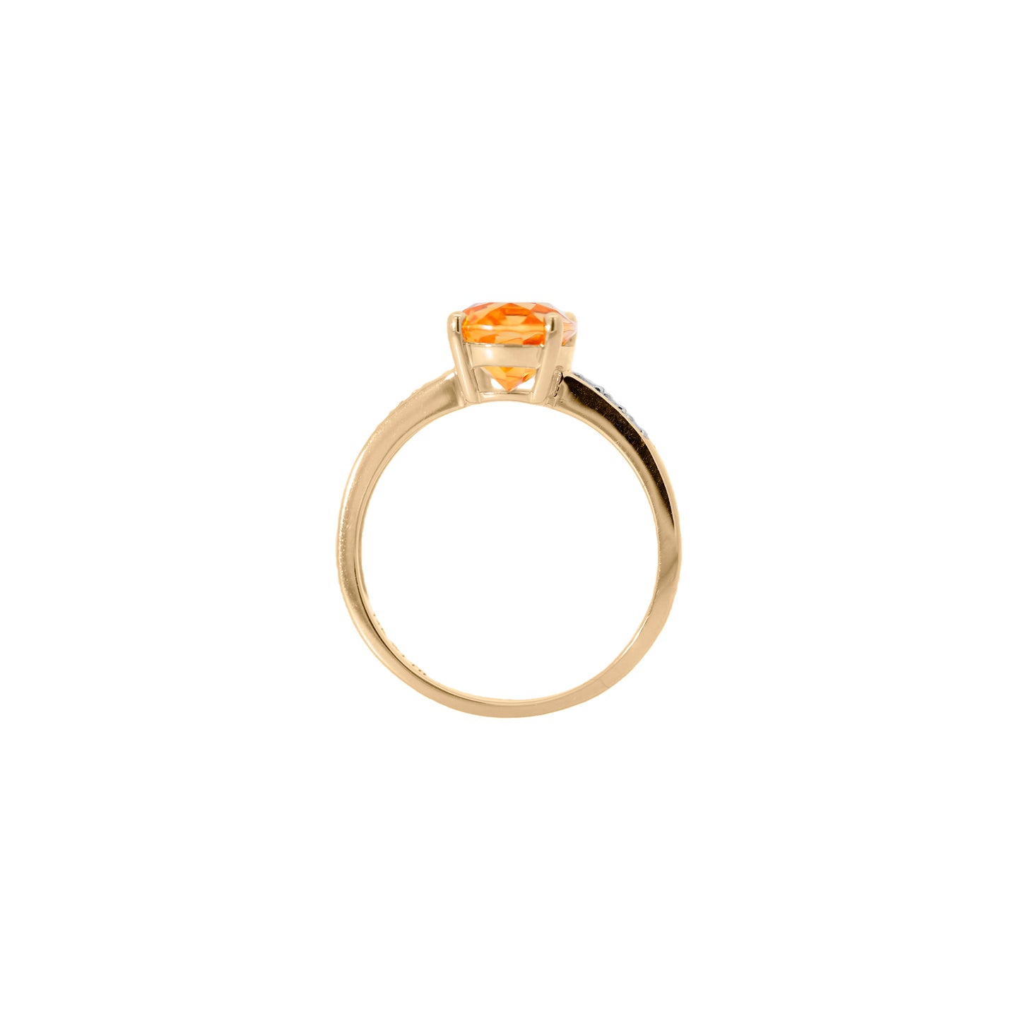 Anillo Citrine Flame