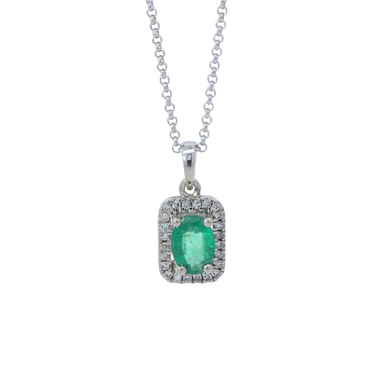 Dije con Cadena Emerald Glow