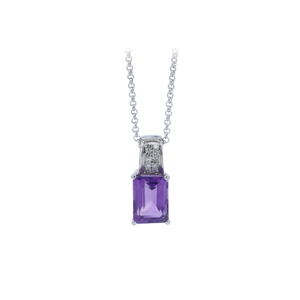 Dije con Cadena Amethyst Whisper
