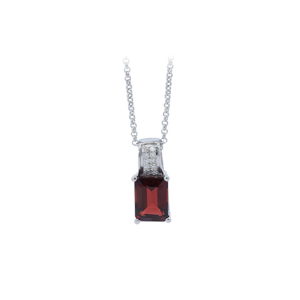 Dije con Cadena Crimson Glow