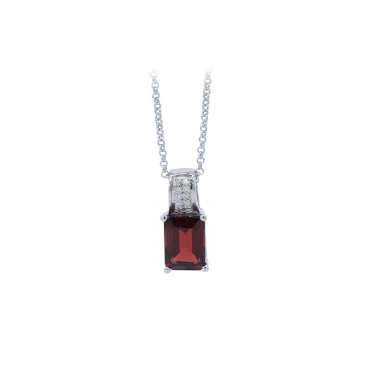 Dije con Cadena Crimson Glow